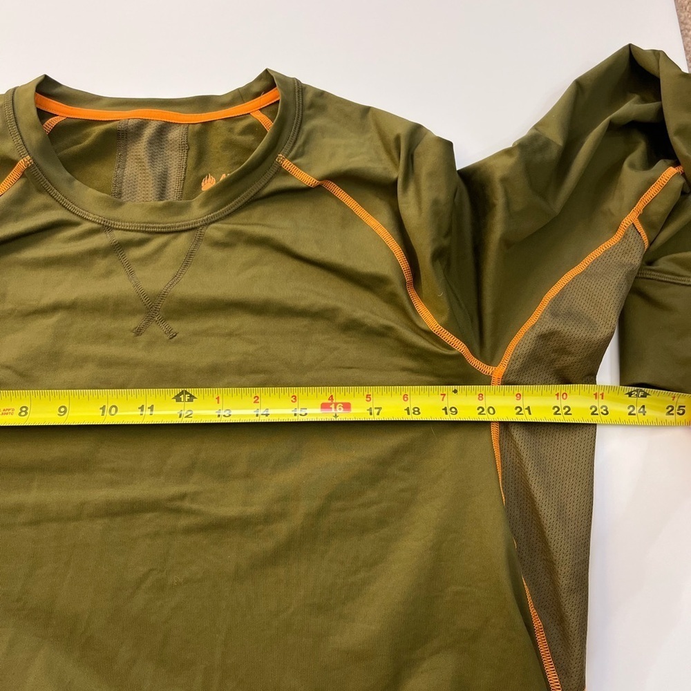 Alaskan Hardgear Athletic Long Sleeve Top Size XL Green with Orange Trim - Picture 5 of 7